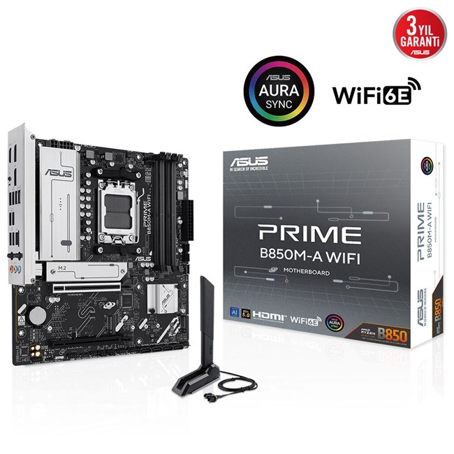 Asus Prime B850M-A Wifi AM5 D5 Hdmi Dp Anakart