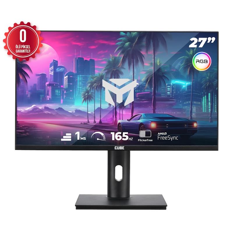 Cube PA-27V165F 27" 1 ms 2K Pivot 165 Hz Oyuncu Monitörü
